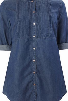 Bhs Womens Midwash 3/4 Sleeve Tencel Blend Denim