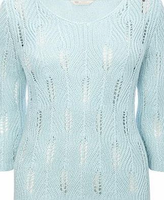 Bhs Womens Mint Leaf Pointelle Jumper, mint 588338942