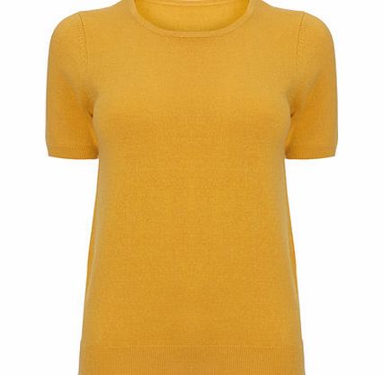 Bhs Womens Mustard Supersoft Short Sleeve Crew