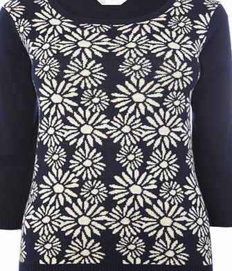Bhs Womens Navy Daisy Jumper, navy 588000896