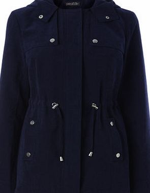 Bhs Womens Navy Microfibre Soft Feel Jacket, navy