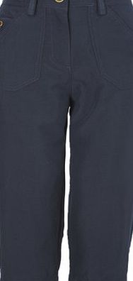 Bhs Womens Navy Petite Leisure Crop Trouser, navy