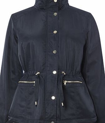 Bhs Womens Navy Zip Detail Jacket, navy 9853520249
