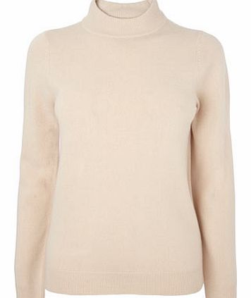 Womens Oatmeal Supersoft Turtle Neck Jumper,