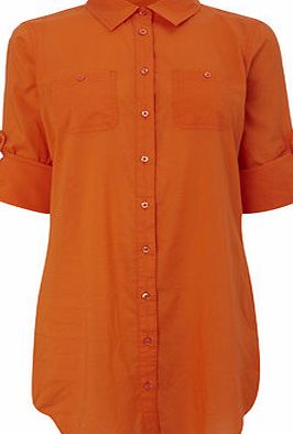 Bhs Womens Orange Shirt Cover Up, orange 209874796