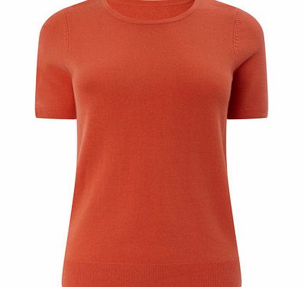 Bhs Womens Orange Supersoft Short Sleeve Crew