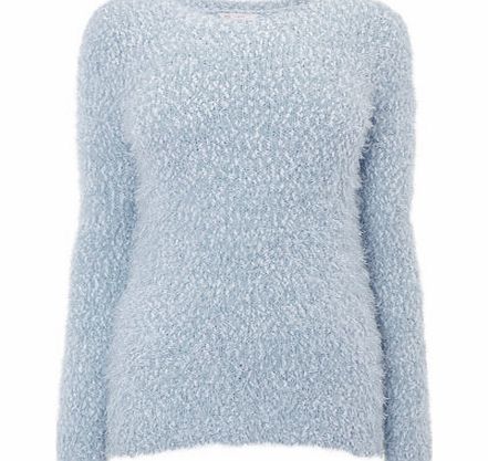 Bhs Womens Pale Blue Fluff Jumper, teal 586220042