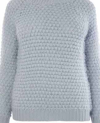 Bhs Womens Pale Blue Pointelle Jumper, pale blue