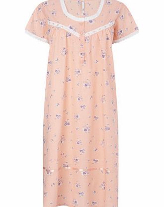 Bhs Womens Peach Woven Nightdress, peach 728157313