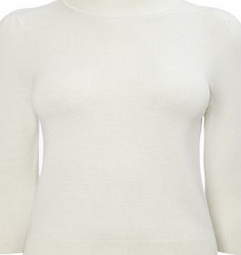 Bhs Womens Petite Ivory Mock Neck Jumper, ivory