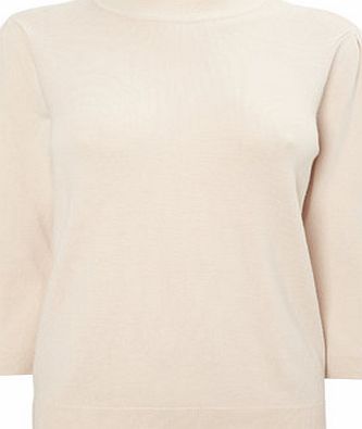 Bhs Womens Petite Pale Pink Mock Neck Jumper, pale