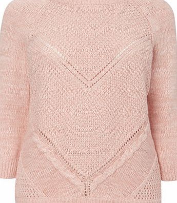 Bhs Womens Pink Stitch Interest Jumper, pink 587950528