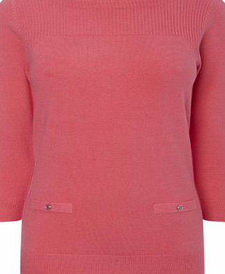 Bhs Womens Pink Supersoft Pocket Jumper, pink