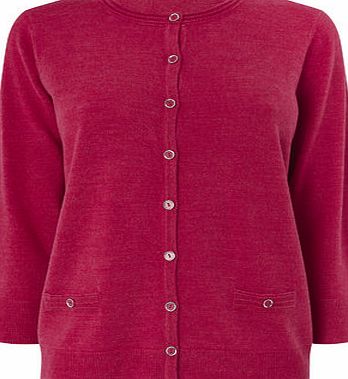 Bhs Womens Pink Supersoft Round Neck Cardigan, pink