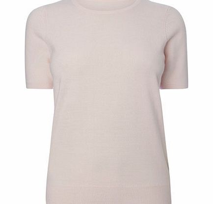 Bhs Womens Pink Supersoft Short Sleeve Crew Jumper,