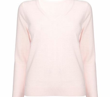 Bhs Womens Pink Supersoft V Neck Jumper, pink