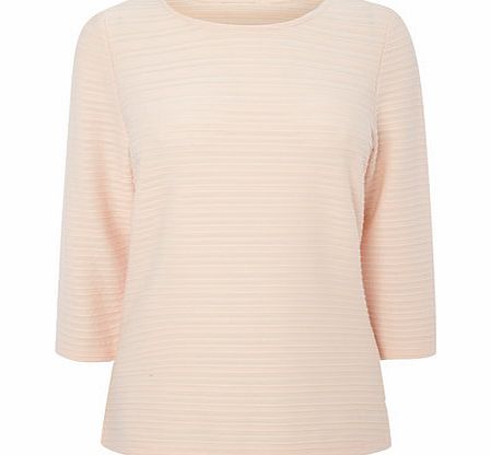 Bhs Womens Pink Textured Ruched Top, pink 18930110013
