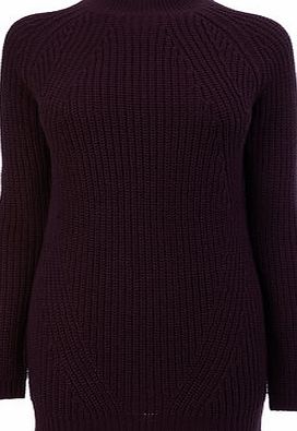 Bhs Womens Purple Funnel Neck Jumper, purple 586700924
