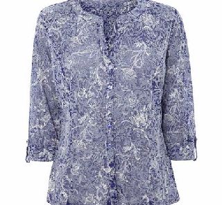 Bhs Womens Purple Jersey Burnout Shirt, Purple