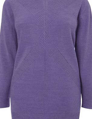 Bhs Womens Purple marl Supersoft Chevron Jumper,