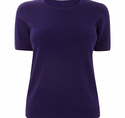 Bhs Womens Purple Supersoft Short Sleeve Crew