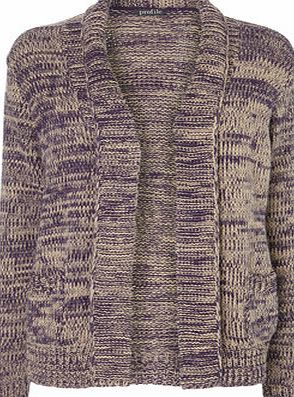 Bhs Womens Purple Textured Edge Cardigan, purple