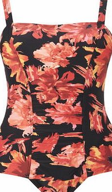 Bhs Womens Red Floral Spice Print Tummy Control