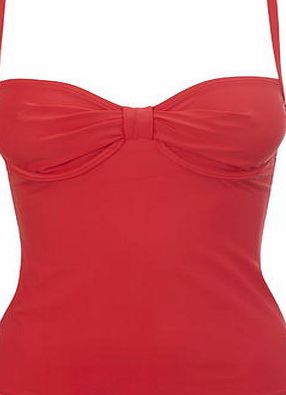 Bhs Womens Red Great Value Plain Tankini Top, red