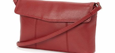 Bhs Womens Red Leather Stitch Mini X Body Bag, red