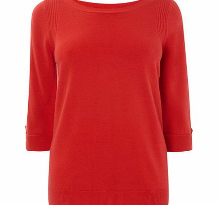 Bhs Womens Scarlet Supersoft Stepback Hem Jumper,