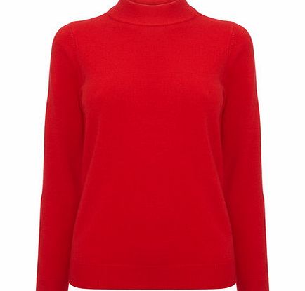 Bhs Womens Scarlet Supersoft Turtle Neck Jumper,