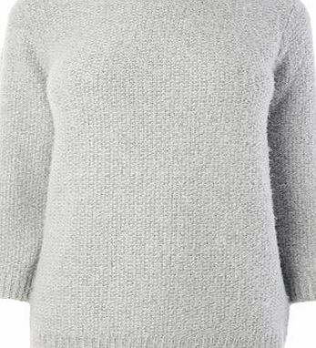 Bhs Womens Silver Grey Fluff Jumper, silver grey