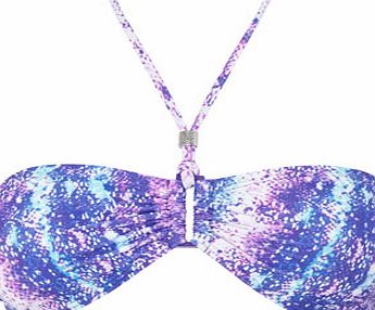 Bhs Womens Snake Print Bandeau Bikini Top, multi