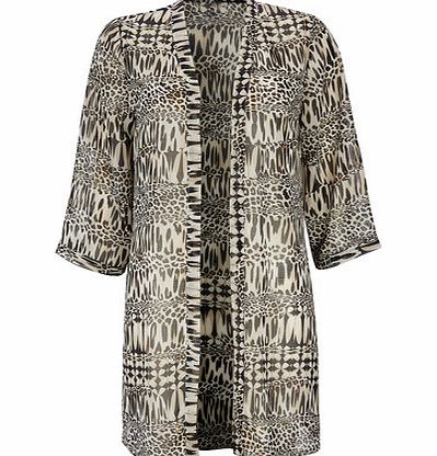 Bhs Womens Stone Animal Jacket, stone 12028702730