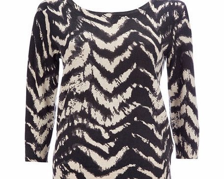 Bhs Womens Stone Animal Print Jumper, stone