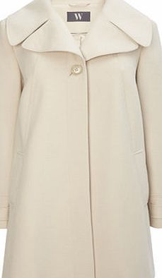 Bhs Womens Stone Collar Swing Coat, stone 8317552730