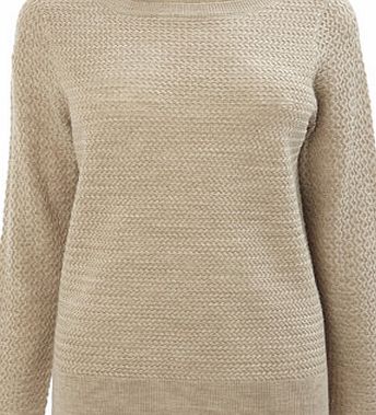 Bhs Womens Stone Supersoft Stitch Jumper, stone