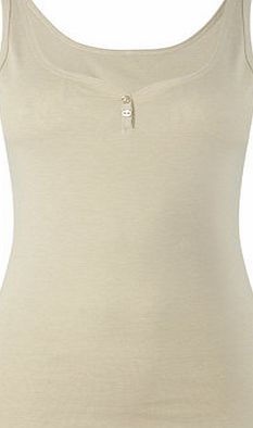 Bhs Womens Stone Sweetheart Vest, stone 2424032730