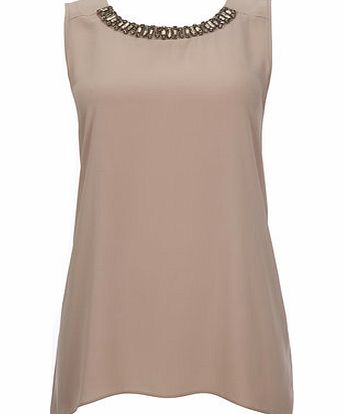 Bhs Womens Stone Trim Longline Shell Top, stone