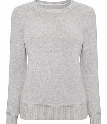 Bhs Womens Stone Twist Cotton Rich Crew Jumper,