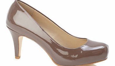 Bhs Womens Taupe Twin Seam Toe Court Shoes, taupe
