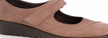 Bhs Womens TLC Mocha Casual Bar Shoes with Scratched
