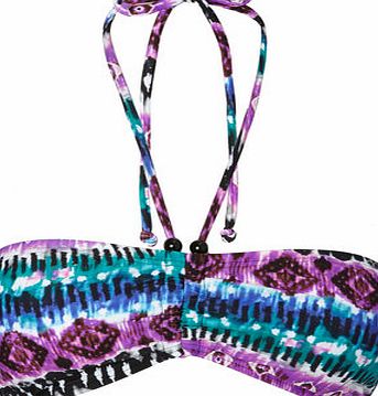 Bhs Womens Tribal Print Bandeau Top, purple multi
