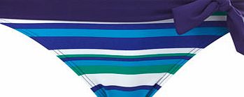 Womens Turquoise Multi Stripe Bikini Bottoms,