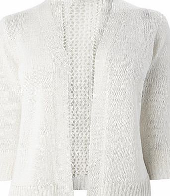 Bhs Womens White Corded Cardigan, white 588530306