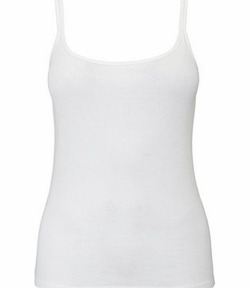 Bhs Womens White Double Strap Cami, white 2420850306
