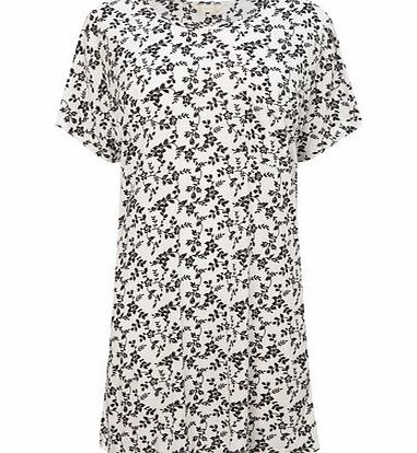 Bhs Womens White Printed Tunic Dress, white 2424210306