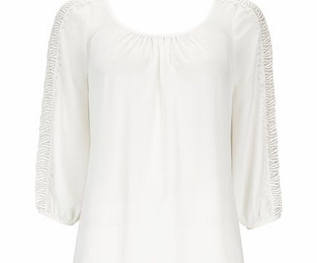 Bhs Womens White Tiger Crochet Sleeve, white