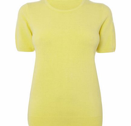 Womens Yellow Supersoft Short Sleeve Crew