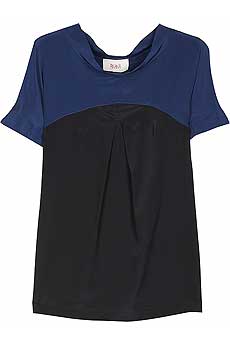 BI LA LI Crepe de Chine arrow top